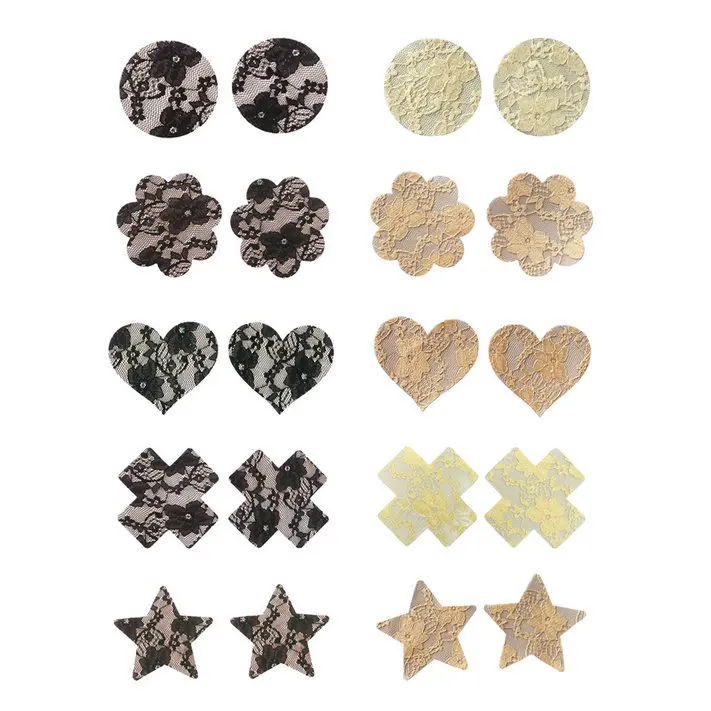 5 pairs/lot Sexy women disposable self adhesive nipples covers lace Jacquard cozy breathable invisible bra sticker chest petals
5 pairs/lot Sexy women disposable self adhesive nipples covers lace Jacquard cozy breathable invisible bra sticker chest petals