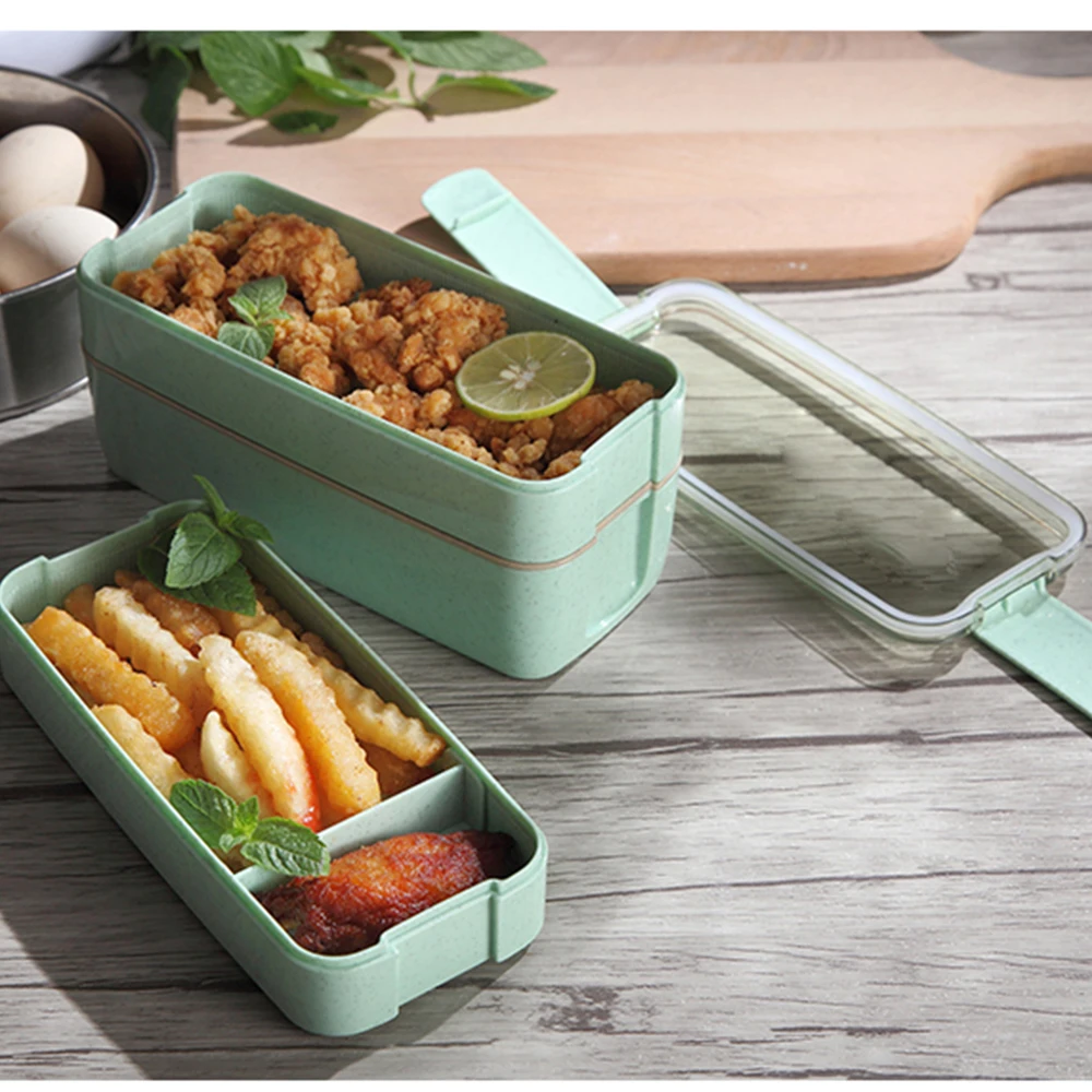 Portable Healthy Material Lunch Box 3 Layer Wheat Straw Bento Boxes Microwave Dinnerware Food Storage Container Kitchen Foodbox
Portable Healthy Material Lunch Box 3 Layer Wheat Straw Bento Boxes Microwave Dinnerware Food Storage Container Kitchen Foodbox