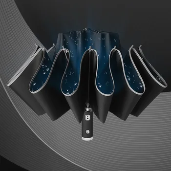 Creativity LED lighting Windproof Automatic Folding Inverted Umbrella,10 Ribs Portable Reverse Umbrella with Reflective Stripe
Creativity LED lighting Windproof Automatic Folding Inverted Umbrella,10 Ribs Portable Reverse Umbrella with Reflective Stripe