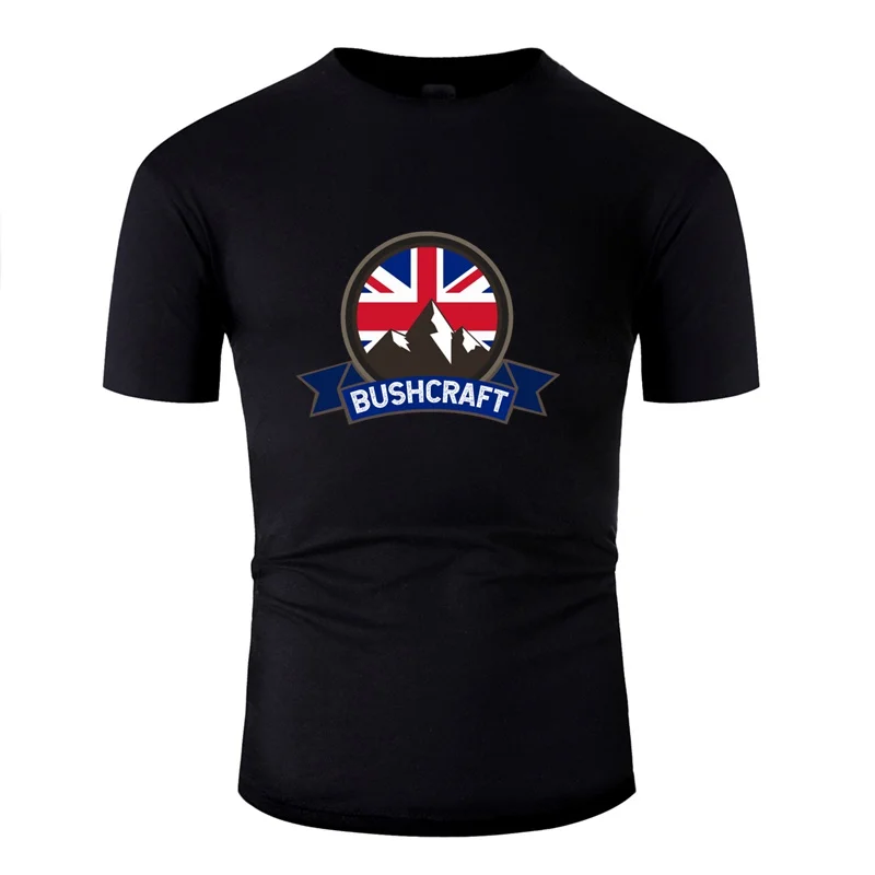 Funny Bushcraft United Kingdom Uk Flag - Gift Idea Tshirt Men Famous Men's Tshirts 2020 Short-Sleeve | Мужская одежда