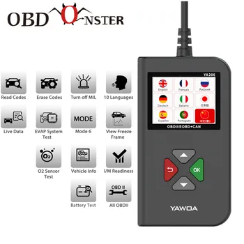 Car Diagnostic tool Engine Obd2 Error Code Reader YA206 Free Update OBD2 Scanner Full OBDII Multi-language Automotive Scanner
Car Diagnostic tool Engine Obd2 Error Code Reader YA206 Free Update OBD2 Scanner Full OBDII Multi-language Automotive Scanner