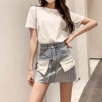Womens Skirt Vintage Clothes Denim Short Skirts Blue Harajuku Summer High Waist Streetwear new Spring Fashion popular flowy 
Womens Skirt Vintage Clothes Denim Short Skirts Blue Harajuku Summer High Waist Streetwear new Spring Fashion popular flowy