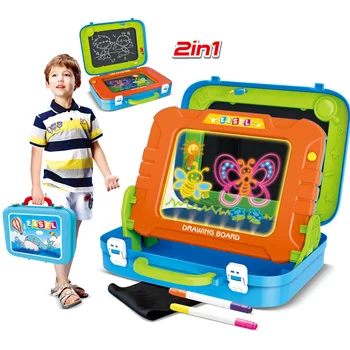 Puzzle Kids Multifunctional Drawing Board Beads Fluorescent Magnetic Writing Board Suitcase Baby Learning Drawing Board
Puzzle Kids Multifunctional Drawing Board Beads Fluorescent Magnetic Writing Board Suitcase Baby Learning Drawing Board