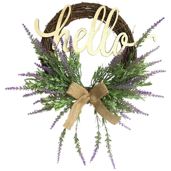 Summer Purple Round Artificial Lavender Wreath, Holiday Celebration Door Wall Window Home Decoration
Summer Purple Round Artificial Lavender Wreath, Holiday Celebration Door Wall Window Home Decoration