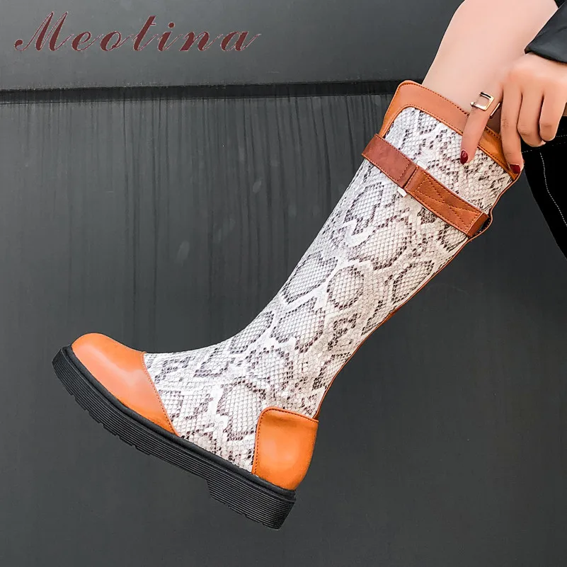 Meotina Winter Knee High Boots Women Boots Mixed Colors Flat Tall Boots Zipper Round Toe Shoes Female Fall Black Big Size 34-43
Meotina Winter Knee High Boots Women Boots Mixed Colors Flat Tall Boots Zipper Round Toe Shoes Female Fall Black Big Size 34-43