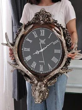 Large Nortic Luxury Creative Wall Clock Living Room Big Gold Silent Vintage Clock Animal Deer Metal Home Decor Reloj Pared G5B 
Large Nortic Luxury Creative Wall Clock Living Room Big Gold Silent Vintage Clock Animal Deer Metal Home Decor Reloj Pared G5B