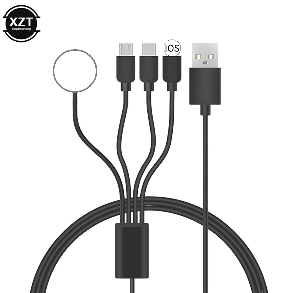Зарядное устройство для телефонов и часов Micro USB Type-C Android 4 в 1 3 2 зарядный кабель