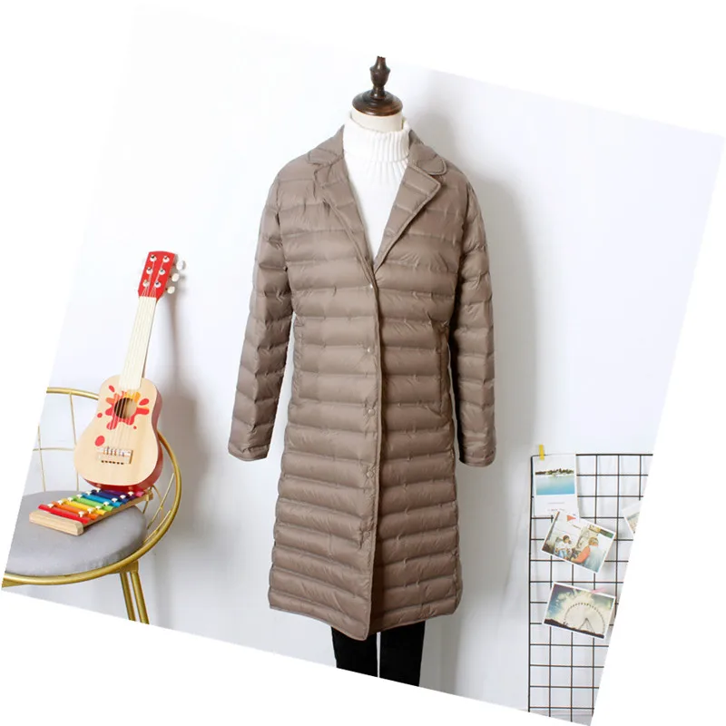 Thin Light 2020 New Winter Down Jacket Women Covered Button Solid Long Style 90% White Duck Down Autumn Warm Coat and Jackets
Thin Light 2020 New Winter Down Jacket Women Covered Button Solid Long Style 90% White Duck Down Autumn Warm Coat and Jackets