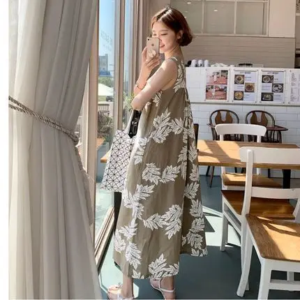 2019 Summer New Style Loose Sleeveless Floral Dress Women's Large Size Explicit Thin Long over-the-Knee Printed Dress
2019 Summer New Style Loose Sleeveless Floral Dress Women's Large Size Explicit Thin Long over-the-Knee Printed Dress