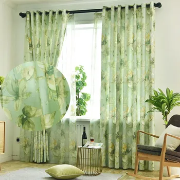 Elegant Green Living Room Curtains Big Leaf Printed Semi Shading Polyester Bedroom Window Cortinas Kitchen Farmhouse Drapes
Elegant Green Living Room Curtains Big Leaf Printed Semi Shading Polyester Bedroom Window Cortinas Kitchen Farmhouse Drapes