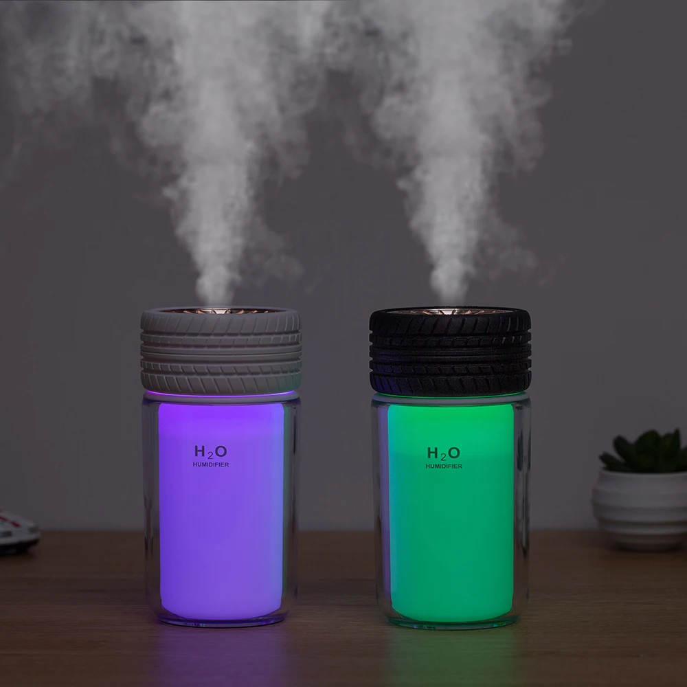 Creative 250ML Mini Tire Air Humidifier USB Cool Mist Water Diffuser with Colorful Changing LED Light Ultrasonic Humidificador
Creative 250ML Mini Tire Air Humidifier USB Cool Mist Water Diffuser with Colorful Changing LED Light Ultrasonic Humidificador