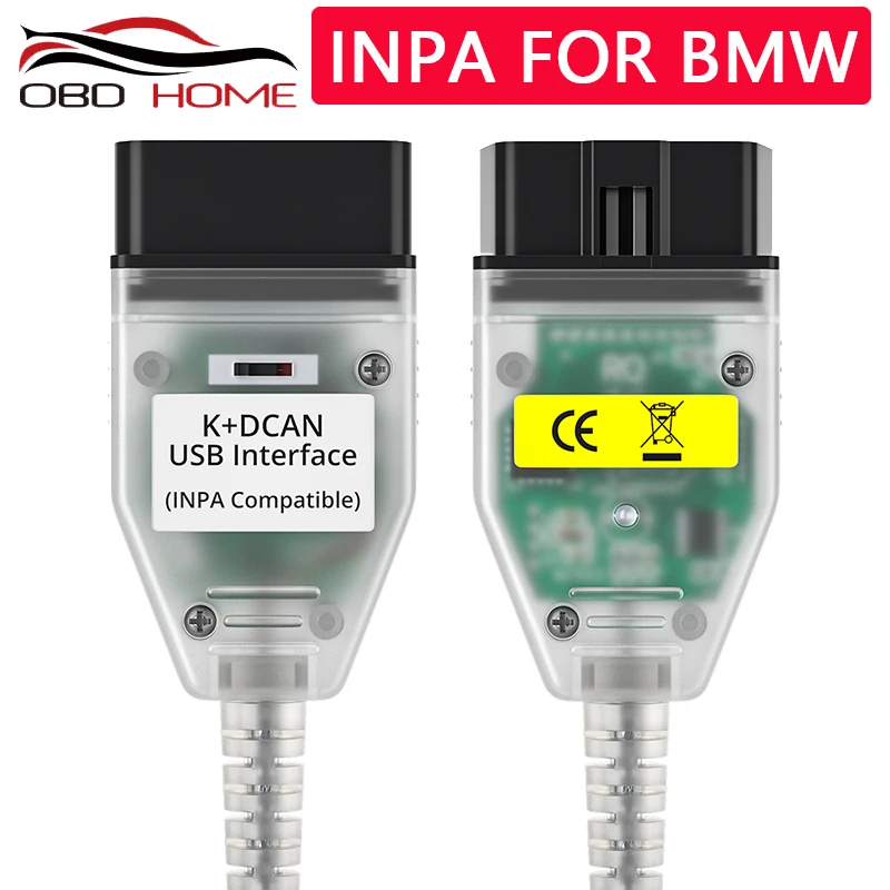 OBD2 для BMW INPA K + CAN с чипом FT232RL переключателем DCAN USB-кабель 20-контактным разъемом |