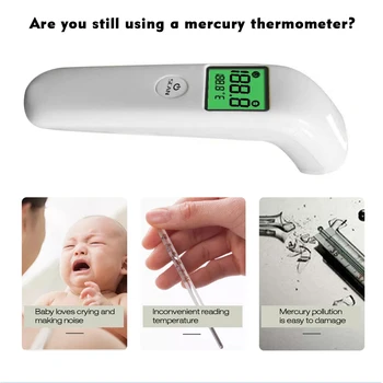 Digital IR Infrared Thermometer Non contact Forehead Thermometer Temperature Forehead Object Temperature Measurement LCD Display
Digital IR Infrared Thermometer Non contact Forehead Thermometer Temperature Forehead Object Temperature Measurement LCD Display