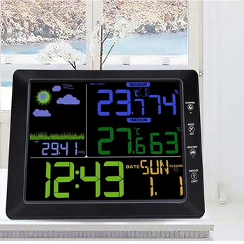 Digital Color Forecast Station Temperature Humidity Barometer Display Date Week Alarm Clock Office Study Kitchen Bedroom Outdoor
Digital Color Forecast Station Temperature Humidity Barometer Display Date Week Alarm Clock Office Study Kitchen Bedroom Outdoor