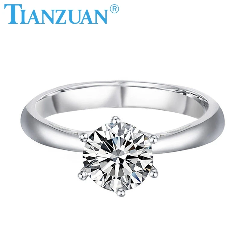 Classic 925 Sterling Silver Ring with 1ct 6.5mm Round-cut DF color moissanite Wedding Jewelry Rings Engagement
Classic 925 Sterling Silver Ring with 1ct 6.5mm Round-cut DF color moissanite Wedding Jewelry Rings Engagement