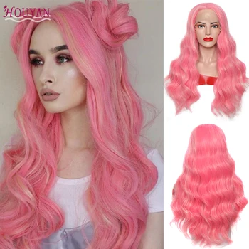 HOUYAN Mid-length front lace long wavy wig heat-resistant fiber wig golden red ladies cosplay wig
HOUYAN Mid-length front lace long wavy wig heat-resistant fiber wig golden red ladies cosplay wig