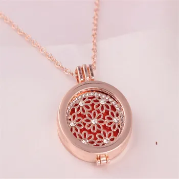 

10pcs flower Aromatherapy Perfume Essential Oils Diffuser Necklace Locket Necklace Pendant Dream Catcher Viking Necklace