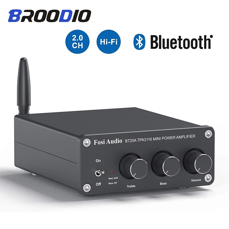 TPA3116D2 Bluetooth 5.0 Stereo Audio Amplifier Dual Channel 2*100W Receiver Mini Hi-Fi Class D Power Amplifiers For Home Speaker
TPA3116D2 Bluetooth 5.0 Stereo Audio Amplifier Dual Channel 2*100W Receiver Mini Hi-Fi Class D Power Amplifiers For Home Speaker