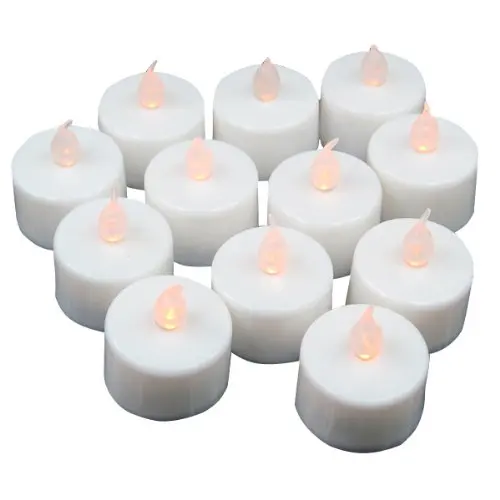 12 pcs LED Flickering Tea Lights Battery Operated Candles for Wedding Party Decoration
12 pcs LED Flickering Tea Lights Battery Operated Candles for Wedding Party Decoration