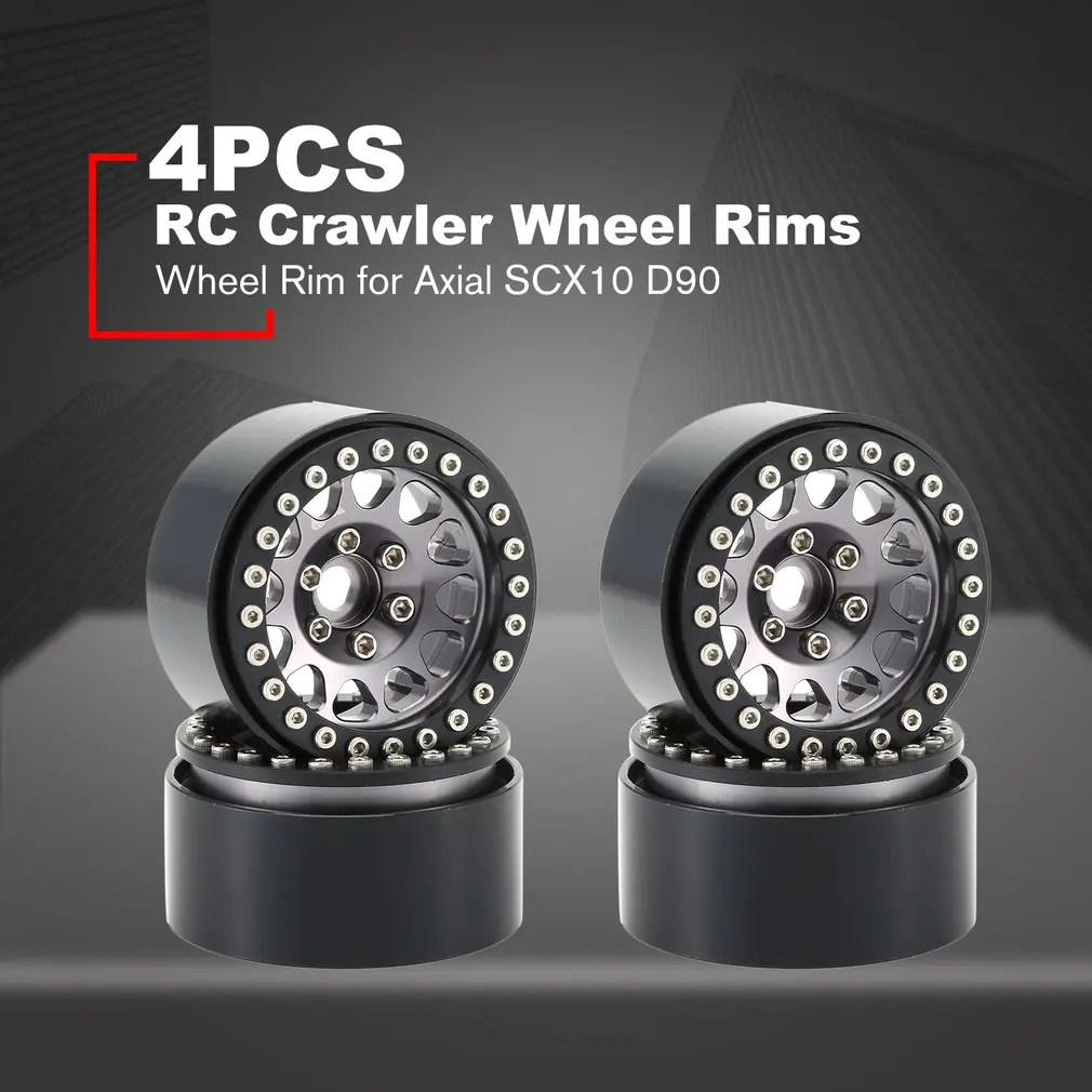 4PCS 1.9 Metal Beadlock Wheel Rim for 1:10 RC Crawler Traxxas Hsp Redcat Rc4wd Tamiya Axial Scx10 D90 Hpi Tire Accessories | Игрушки и