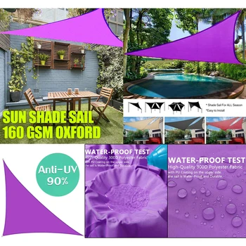 Right triangle 300D oxford Purple sun sail pool cover sunscreen awning outdoor shade waterproof sail gazebo canopy garden cover
Right triangle 300D oxford Purple sun sail pool cover sunscreen awning outdoor shade waterproof sail gazebo canopy garden cover