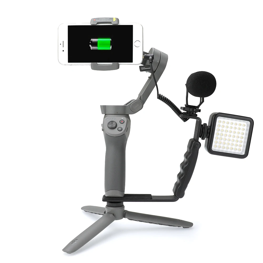 L Shaped Stabilizer Stand Holder Expansion Bracket for Microhone Led Compatible with DJI OSMO Mobile 3/2 Zhiyun Smooth 4 Gimbal
L Shaped Stabilizer Stand Holder Expansion Bracket for Microhone Led Compatible with DJI OSMO Mobile 3/2 Zhiyun Smooth 4 Gimbal