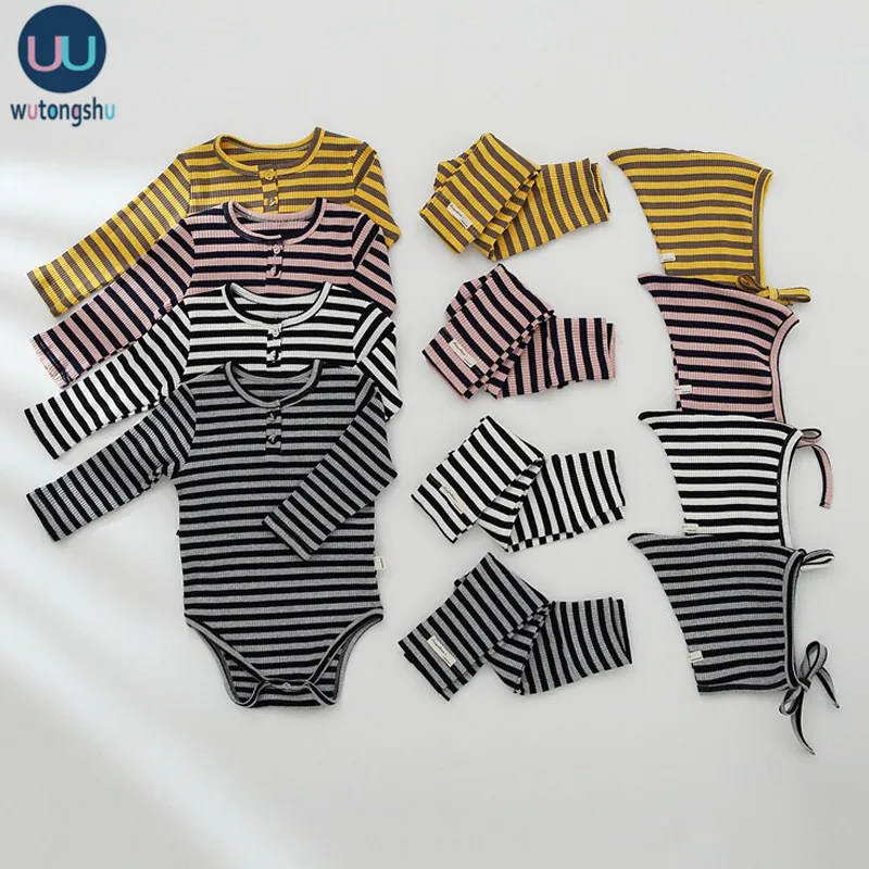 3pcs Baby Boys Girls Clothes Set Striped Long Sleeve Tops Kids Casual High Waist Pants Newborn Baby Home Wear Clothing Set
3pcs Baby Boys Girls Clothes Set Striped Long Sleeve Tops Kids Casual High Waist Pants Newborn Baby Home Wear Clothing Set