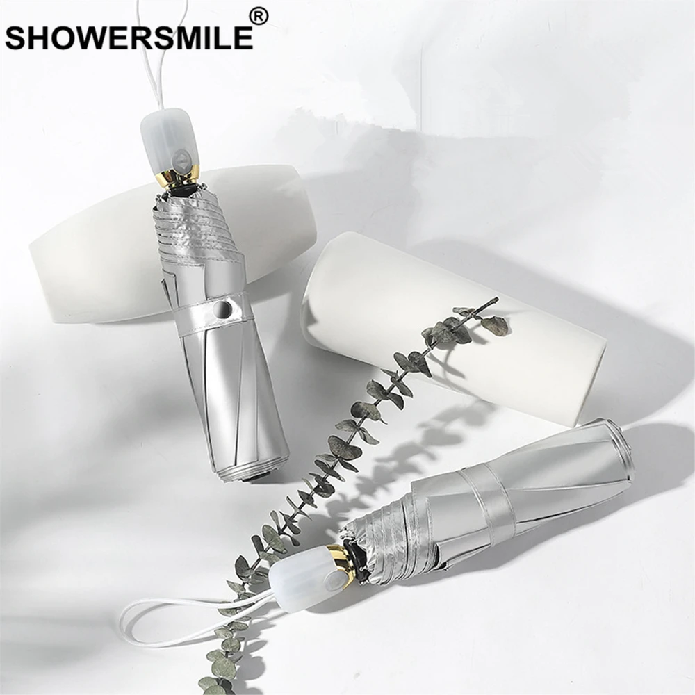 SHOWERSMILE Silvering Coating Uv Protection Parasol Umbrela for Women Sun RainThree Folding Blue Yellow Purple Guarda Chuva
SHOWERSMILE Silvering Coating Uv Protection Parasol Umbrela for Women Sun RainThree Folding Blue Yellow Purple Guarda Chuva
