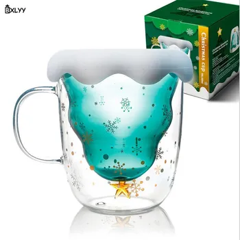 BXLYY Heat-resistant Glass Star Wish Cup Creative Christmas Tree Cup Double-layer Cup Office Mark Coffee Cup Christmas Present.5 
BXLYY Heat-resistant Glass Star Wish Cup Creative Christmas Tree Cup Double-layer Cup Office Mark Coffee Cup Christmas Present.5