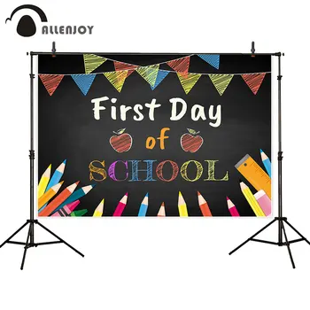 Allenjoy first day of school party supplies flags crayon apple blackboard photography background student event Photozone banner
Allenjoy first day of school party supplies flags crayon apple blackboard photography background student event Photozone banner