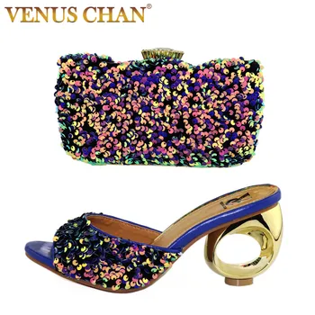 Super High Heels New Coming Italian Design Italian Women Shoes and Bag to Match in Blue Color with Platform for Wedding Party
Super High Heels New Coming Italian Design Italian Women Shoes and Bag to Match in Blue Color with Platform for Wedding Party