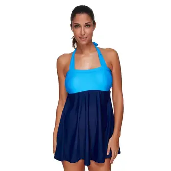 women swimsuit sliming blue bathing suits cover up beach dress Halter Swimwear Skirtini Swimdress with Boyshort 
women swimsuit sliming blue bathing suits cover up beach dress Halter Swimwear Skirtini Swimdress with Boyshort