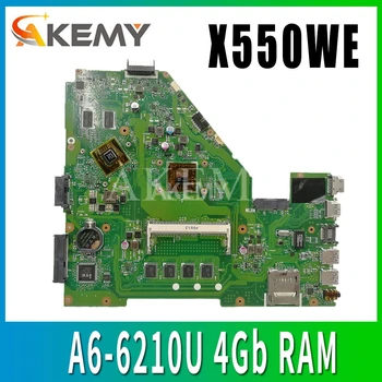 AKEMY X550WE Laptop motherboard for ASUS X550W X550WE X550W D552W X552WE original mainboard A6-6210U 4Gb RAM
AKEMY X550WE Laptop motherboard for ASUS X550W X550WE X550W D552W X552WE original mainboard A6-6210U 4Gb RAM