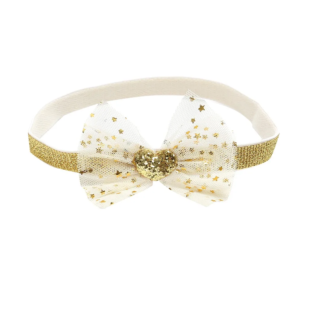 baby girl headband Infant hair accessoriesBaby bow net yarn headband hair band Toddlers bandage Ribbon newborn headwrap