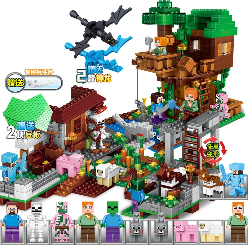 1088pcs Building Blocks Toy Compatible Legoing City Minecrafts Series Square World Defend Tree House Farm Figures Bricks Gifts
1088pcs Building Blocks Toy Compatible Legoing City Minecrafts Series Square World Defend Tree House Farm Figures Bricks Gifts