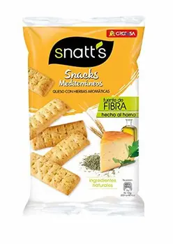

Grefusa - Snatt's | Snacks Mediterráneos - Palitos de Pan de Queso con Hierbas Aromáticas - 110 gr