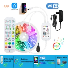 WIFI LED Strip Music rhythm Lights Bluetooth RGB Led light 5050 SMD Flexible 20M Tape Diode DC12V WIFI Control+Adapter
WIFI LED Strip Music rhythm Lights Bluetooth RGB Led light 5050 SMD Flexible 20M Tape Diode DC12V WIFI Control+Adapter