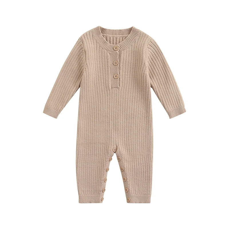 Unisex Baby Ribbed Bodysuit Rompers Long Sleeve Buttoned Round Neck Solid Color Long Pants Playsuit Kids Clothing
Unisex Baby Ribbed Bodysuit Rompers Long Sleeve Buttoned Round Neck Solid Color Long Pants Playsuit Kids Clothing