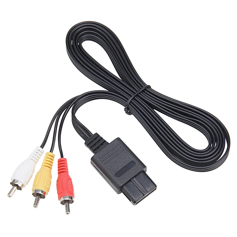 Прочный кабель для N64 SNES Gamecube 1 8 м 6FT 3RCA AV TV Аудио Видео стерео шнур Nintendo 64 Game Cube