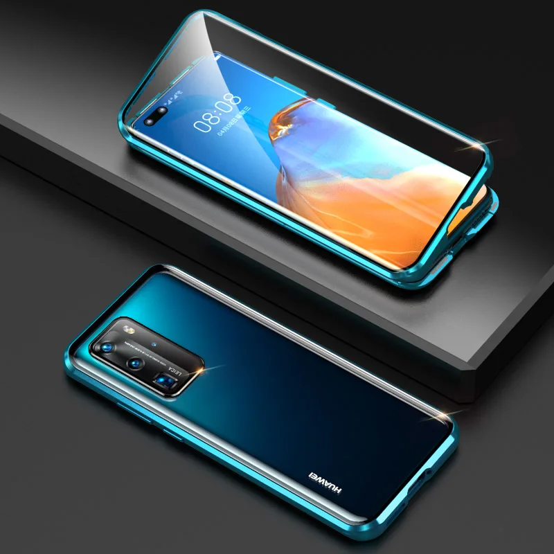 Магнитный чехол для huawei p40 pro lite Mate 40 Pro P30 30 honor plus с полным покрытием 360 градусов