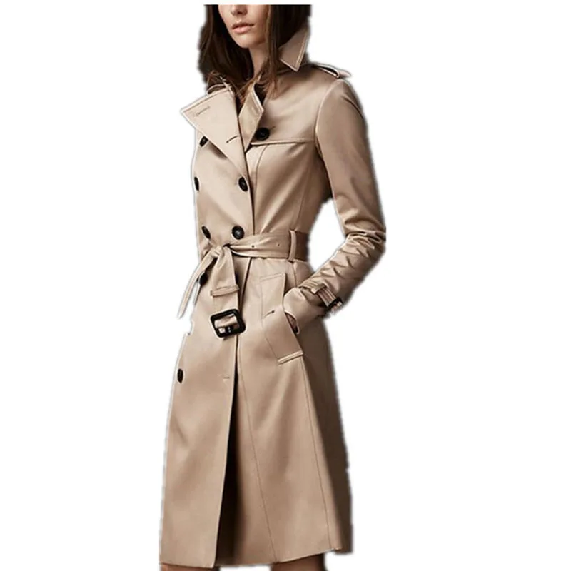2023 Autumn New Brand Women Trench Coat Long Windbreaker Lady Fashion Trend Double-Breasted Slim Long New Female Trench OK588
2023 Autumn New Brand Women Trench Coat Long Windbreaker Lady Fashion Trend Double-Breasted Slim Long New Female Trench OK588