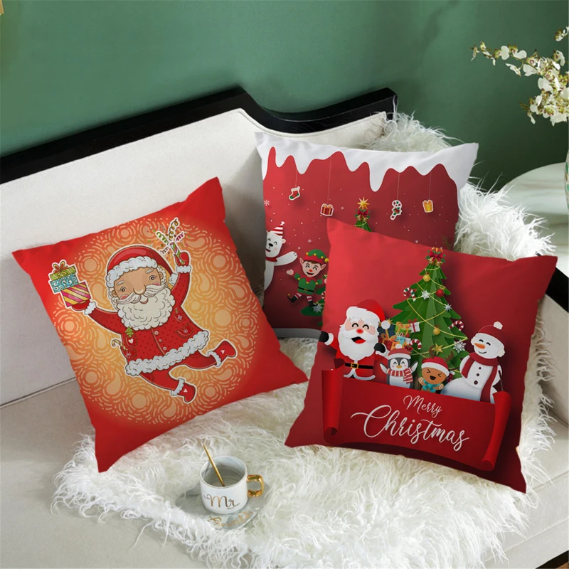 Red Christmas Santa Claus Style Short Plush/Peach Skin/Linen Pillows Cover Sofa Bed Decorative Pillows Case Home Winter
Red Christmas Santa Claus Style Short Plush/Peach Skin/Linen Pillows Cover Sofa Bed Decorative Pillows Case Home Winter