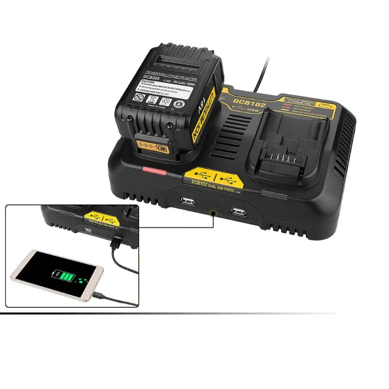 Two Slot Charging Station DCB102 Li-ion Battery Charger for DEwalt 12-20V Device N0HC
Two Slot Charging Station DCB102 Li-ion Battery Charger for DEwalt 12-20V Device N0HC