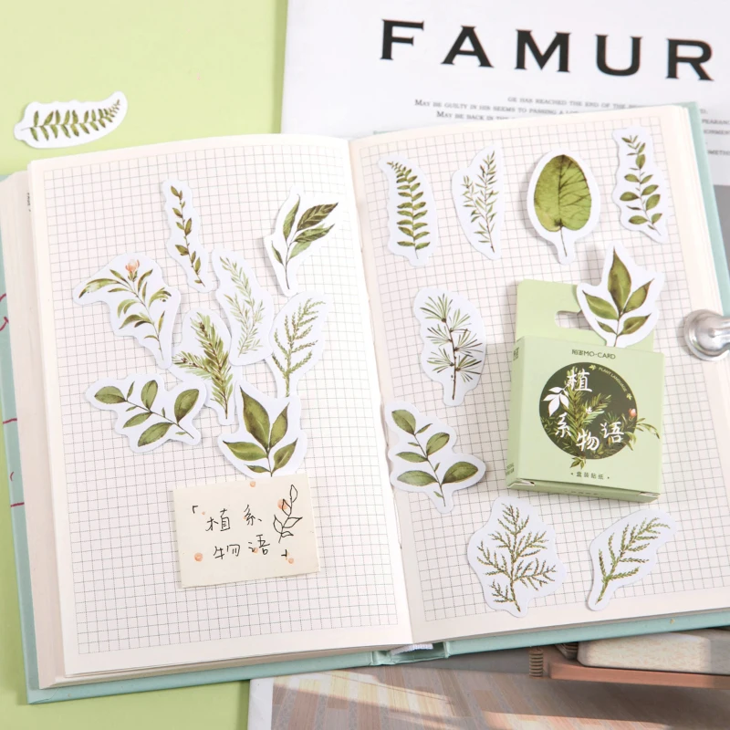 46pcs Plant Language Stickers Set Green Leaf Herb Note Sticker Home DIY Art Decoration Notebook Album Envelope Gift Seal A6094
46pcs Plant Language Stickers Set Green Leaf Herb Note Sticker Home DIY Art Decoration Notebook Album Envelope Gift Seal A6094