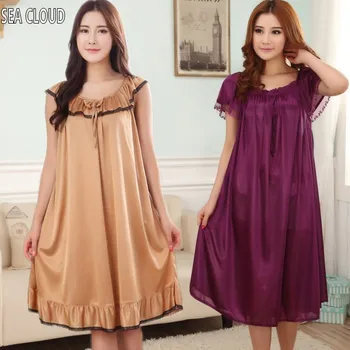 Plus size nightgown female silk o-neck women's viscose sleepwear summer paragraph sexy skirt lounge 18 color m-5xl
Plus size nightgown female silk o-neck women's viscose sleepwear summer paragraph sexy skirt lounge 18 color m-5xl