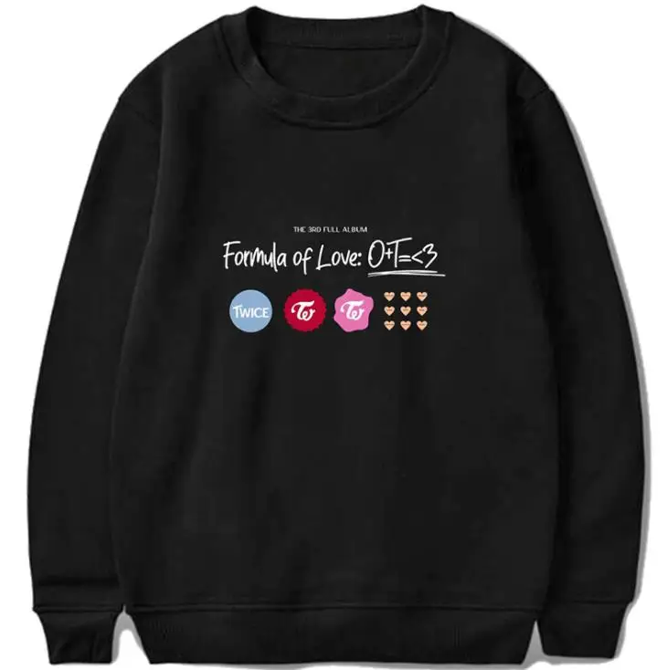 Новое поступление пуловер с принтом kpop и надписью double Formula of Love толстовки
