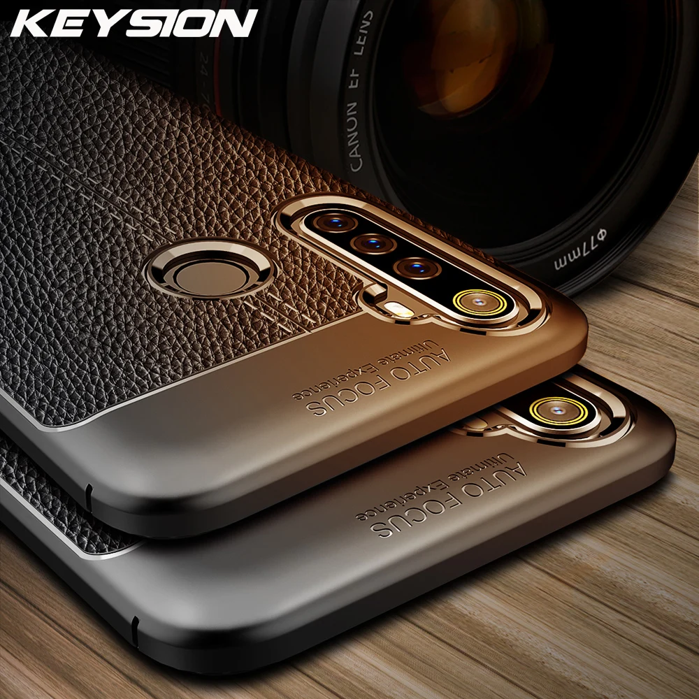Противоударный чехол KEYSION для Realme 6i 6 Pro Роскошная Кожаная Мягкая силиконовая