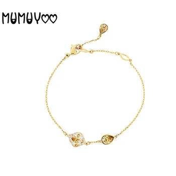 Fashion jewelry with high quality swa, new elegant gold petal female bracelet
Fashion jewelry with high quality swa, new elegant gold petal female bracelet