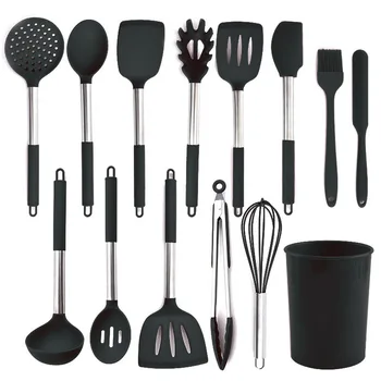 14 Pcs Silicone Cookware Kitchen Utensil Set Kitchen Cooking Spatula Spoon Baking Tool with Storage Bucket
14 Pcs Silicone Cookware Kitchen Utensil Set Kitchen Cooking Spatula Spoon Baking Tool with Storage Bucket