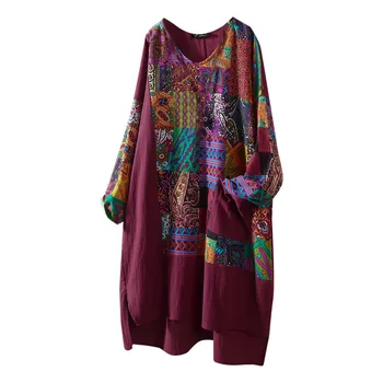 Women Vintage Cotton Linen Top Spring Floral Printed Blouse Long Sleeve Shirt Casual Tunic Lace Patchwork Blusa #YL10
Women Vintage Cotton Linen Top Spring Floral Printed Blouse Long Sleeve Shirt Casual Tunic Lace Patchwork Blusa #YL10
